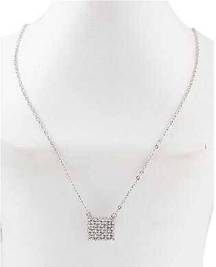 Light Necklace for Women - Silver - Diamond