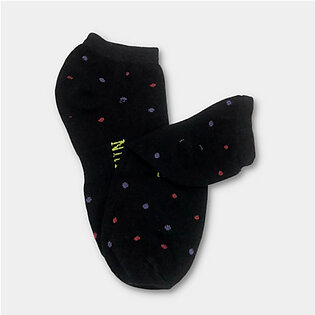 Nike Multi Doted Premium Quality Ankle Socks Black
