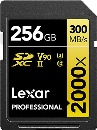 Lexar Professional 1667x SDXC UHS-II Memory Card, C10, U3, V60, Full-HD and 4K Video