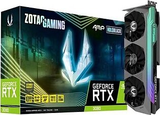 ZOTAC GAMING GeForce RTX 3080 AMP Holo 10GB GDDR6X 320-bit 19 Gbps PCIE 4.0 HoloBlack Gaming Graphics Card Used