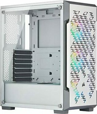CORSAIR iCUE 220T RGB Airflow Tempered Glass Mid-Tower Smart Case — White