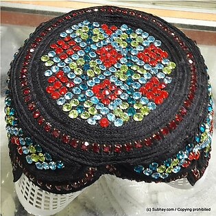 Sindhi Nagina / Zircon / Heera Sindhi Cap / Topi (Hand Made) MKC-501