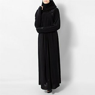 Fine Quality Women's Polyster Abaya / Burqa AME-005 - Black