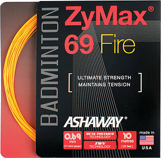 Ashaway ZyMax 69 Fire Badminton Racket String – 10m
