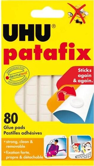 UHU Patafix Glue Pads 80Stick/Pack- White and Yellow