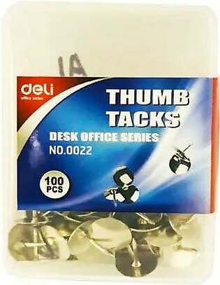 Deli Thumb Tacks 100Pins/Box 0022