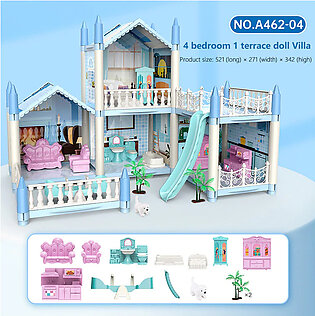 4 Rooms 3D Assembled DIY Doll House