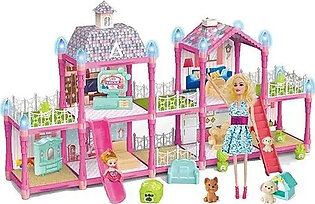 179Pcs DIY Villa Doll House Model For Girls