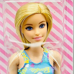MATTEL Blonde Hair Blue Dress Barbie Doll
