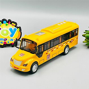 Friction School Bus with Openable Door, Lights and Sound