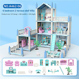 6 Rooms 3D Assembled DIY Doll House