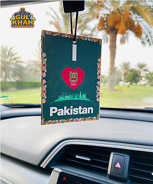 Car Hanging I Love Pakistan Design (Printed)