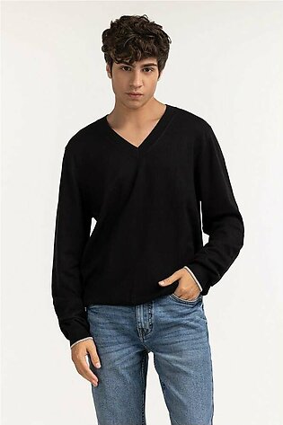 Black Fashion Sweater MN-SWT-WS23-182A