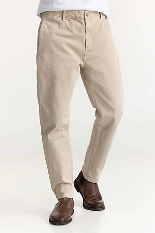 Cream Slim Fit Trouser 224-120 -307