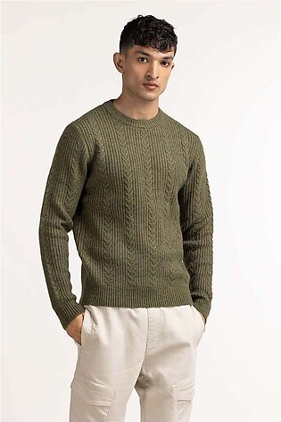 Olive Fashion Sweater MN-SWT-WS23-069