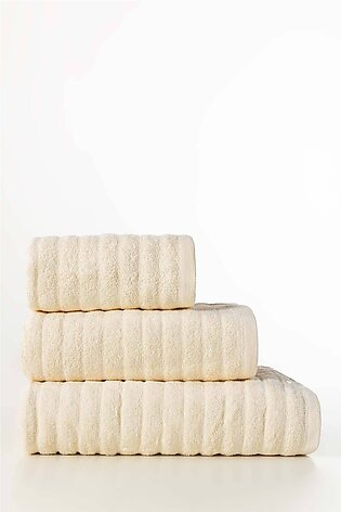 Cream Combed Towel Plain 23