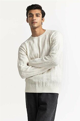 Ecru Fashion Sweater MN-SWT-WS23-076