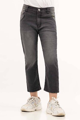 Junior Girl Grey Denim Jeans 224-421-005