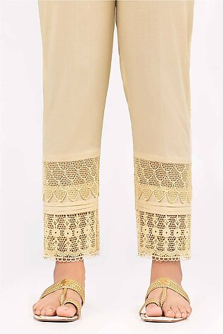 Beige Cambric Fashion Trousers TR-22-11