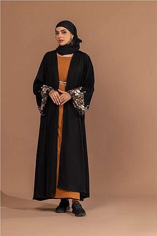 3PC Georgette Embroidered Abaya KAB-22035