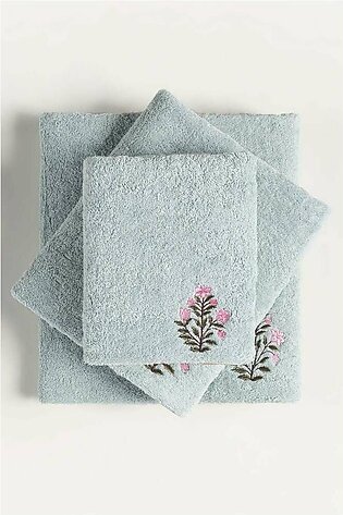 AW23-Sea 3Pc Embroidered Towel Set