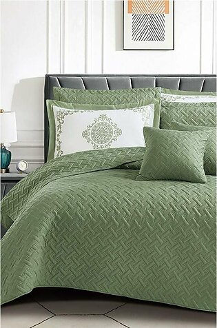Olive 7 Pcs Luxury Bed Spread Set