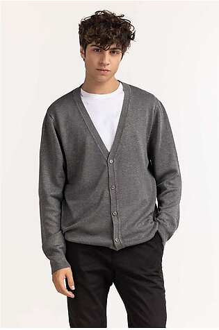 Grey Fashion Cardigan MN-SWT-WS23-185B