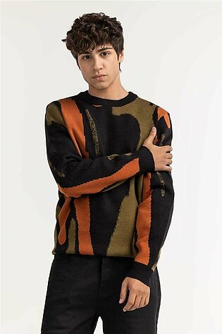 Multi Pattern Fashion Sweater MN-SWT-WS23-038