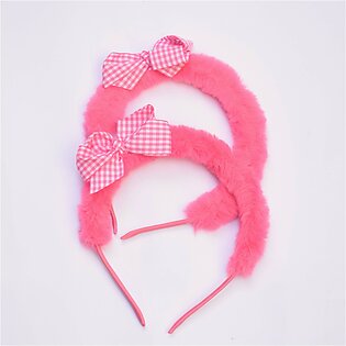 Fluffy Bow Tie Hair Band