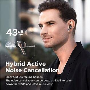 SoundPEATS Capsule3 Pro Hi-Res Headphones with LDAC, Hybrid Active Noise Cancellation Earphones with 6 Mics for Calls Wireless Earbuds – Black