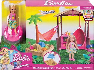 Barbie Chelsea Doll and Tiki Hut Playset with 6 ” Blonde Doll, Swing House