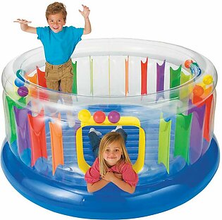 Intex Jump-O-Lene Transparent Ring Inflatable Bouncer, 71″ X 34″, for Ages 3-6