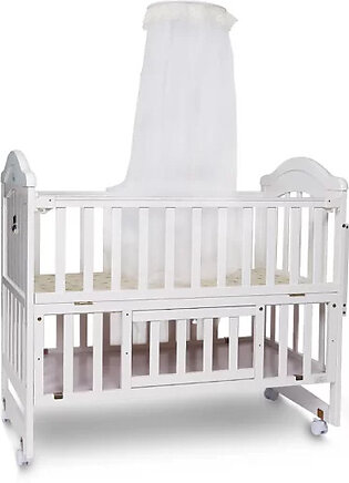 Tinnies T901-034 Tinnies Wooden Cot-White