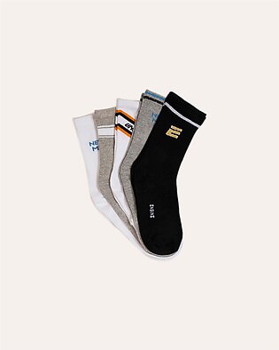 Socks for Men in Mix Color
Fabric: Lycra Jersey
Care Instructions:

Machine or hand-wash up to 30°C/86F
Gentle cycle
Do not dry in direct sunlight
Do not bleach
Do not iron directly on prints/embroidery