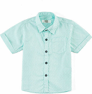 Stripped button down shirt with band collar. Turn-up half sleeves with blue chambray epaulettes. Fabric: Cotton Care Instructions: Machine or hand-wash up to 30°C/86F Gentle cycle Do not dry in direct sunlight Do not bleach Do not iron directly on...