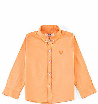 Orange, casual, printed shirt featuring a collar neck with button down detail. This shirt has full sleeves with cuffs. Fabric: Oxford Care Instructions: Machine or hand-wash up to 30°C/86F Gentle cycle Do not dry in direct sunlight Do not bleach...