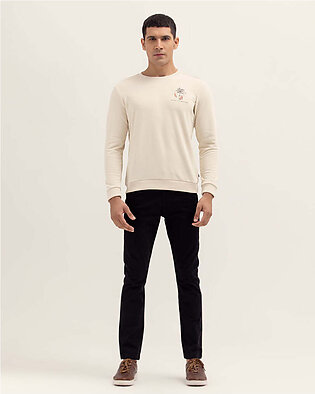 Product Title: Men Cream Color Fashion Sweat Shirt MATERIAL & CARE: Terry Machine or Handwash upto 30°C/86F Gentle cycle Do not Dry in Direct Sunlight Do not Bleach Do not Iron directly on Prints/Embroidery