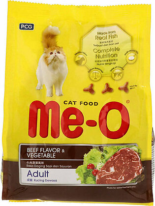 Me-O Beef Flavor and Vegetable Adult Cat Food 450g