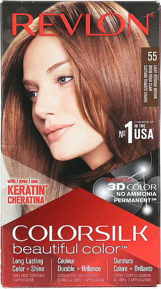 Revlon Color Silk Beautiful Hair Color 55 Light Reddish Brown