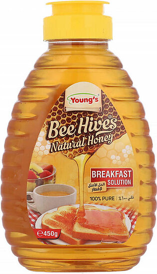 Youngs Bee Hives Natural Honey 450g