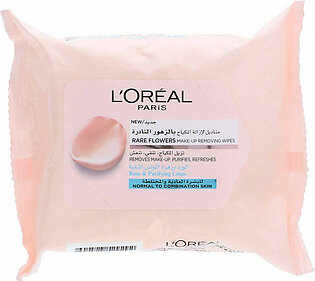 Loreal Paris Rare Flowers Makeup-Removing Wipes 25 Cleansing Wipes