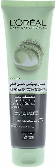 LOreal Paris Pure Clay Detoxifying Gel Wash 150ml
