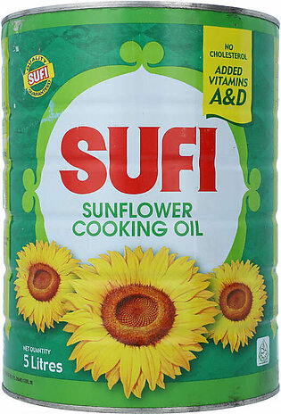 Sufi Sunflower Cooking Oil 5 Litres Tin