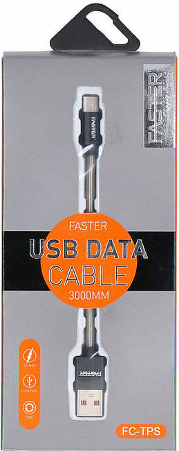 Faster USB Cable FC-TPS Type C 3000mm Silver