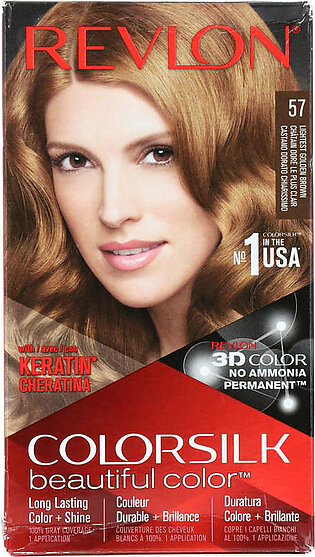 Revlon Color Silk Beautiful Hair Color 57 Lightest Golden Brown