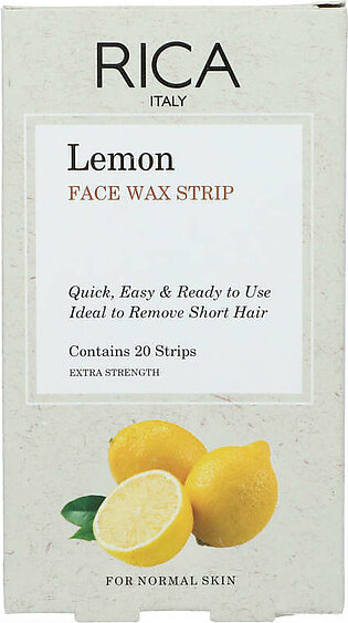 Rica Italy Lemon Face Wax Strip Contain 20 Strips For Normal Skin