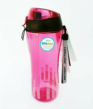 Bisfree Sports Bottle  - 550ML With Silicon Straw - Pink