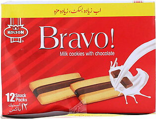 Kolson Bravo Milk Cookies with Chocolate 12 Snack Packs