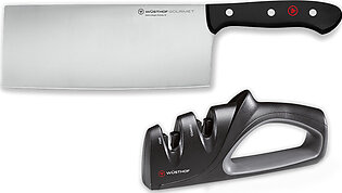 Wüsthof Gourmet Chinese Chef's Knife & Sharpener Set