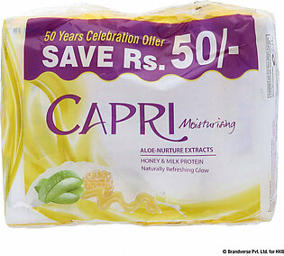 Capri Moisturising Honey & Milk Protein Soap 165g Pack of 3